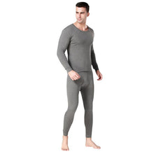 Men 2pcs Set Cotton Thermal Underwear Long Johns Tops Bottoms Pajama Sets 3 Colors P1 SM6