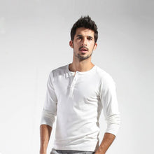 Men Basic Long Sleeve T-shirt Gray Dark Blue Yellow White Slim Cut T Shirt Tops P1 SM6