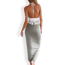 Foral Lace Top+ Long Maxi Dress Sexy 2 Piece Badnage Dress Sexy Bohemian Irregular Beach Dresses SM6