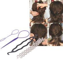 3 Kinds Magic Hair Styling Accessories Set Hair Pin Hair Bun Maker Hair Braiding Twist Styling Tool  SM6