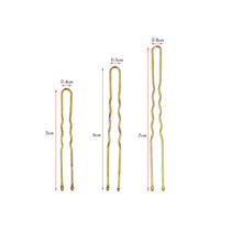 Bobby Pins 300Pcs Golden Thin U Shape Bobby Pins Hairpins Women Hair Clips for Beauty Hair Styling 3 Size SM6