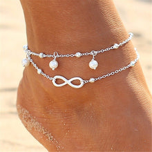 Body Chains Women Silver Plated Anklet Bead Ankle Bracelet Anklets for Women Foot Jewelry SM6
