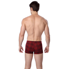 Comfortable Men Boxer Shorts Plaid Tartan Elastic Waist Cotton Trunks Men Underwear Boxers Panties Underpants Plus Size SM6