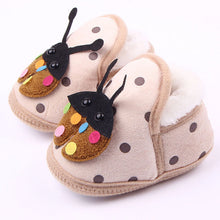 Super Cozy Newborn Baby Boy Ladybug Crib Shoes Toddlers Fleece Walking First Walkers SM6