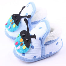 Super Cozy Newborn Baby Boy Ladybug Crib Shoes Toddlers Fleece Walking First Walkers SM6