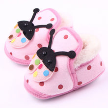 Super Cozy Newborn Baby Boy Ladybug Crib Shoes Toddlers Fleece Walking First Walkers SM6