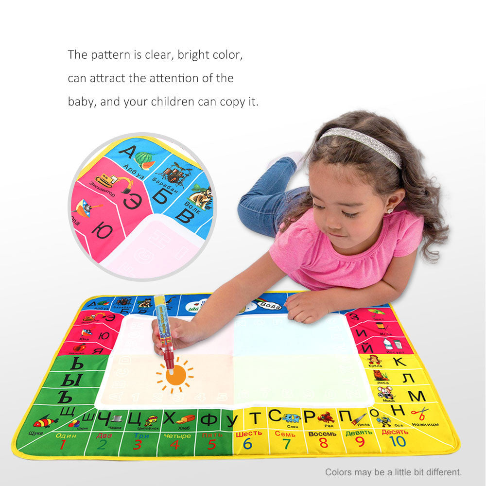 Water Drawing Mat Board Painting and Writing Doodle Non-toxic Drawing Board With Magic Pen for Baby Kids Toy 72 * 48 CM SM6