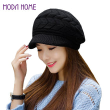 Women Beret Hat Crochet Slouch Baggy Warm Hats Women Knitted Cap Headwear  SM6