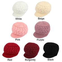 Women Beret Hat Crochet Slouch Baggy Warm Hats Women Knitted Cap Headwear  SM6