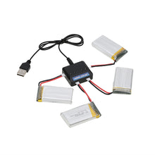 4pcs 1200mAh RC Lipo Battery 37V with 4 in 1 Charger Set for Syma X5SW X5SC RC Quadcopter Parts SM6