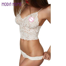Sexy Style Women Lace Lingerie Set Sheer Corset Push Up Vest Top And Panties Set Women Underwear Suit White Intimates Sets SM6