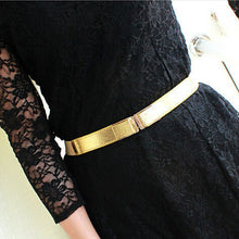 Women Ladies Fashion Thin Metal Buckle PU Leather Candy Color Corset Waist Belt P16 SM6