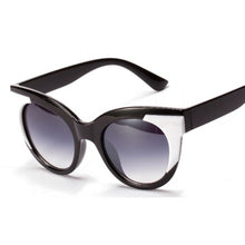 Women Men UV 400 Blocking Color Cat Eye Sunglasses Plastic Frame Eyeglasses Brand Designer GogglesSM6