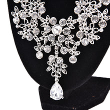 Women's Wedding Earrings Adjustable Pendant Necklace Jewelry Set SPCA SM6