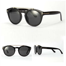 Womens Retro Dual Bridge Full Rim Sunglasses Metal Frame Eyeglasses Brand Designer GogglesSM6