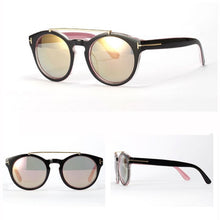 Womens Retro Dual Bridge Full Rim Sunglasses Metal Frame Eyeglasses Brand Designer GogglesSM6