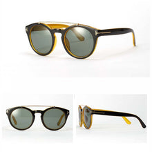 Womens Retro Dual Bridge Full Rim Sunglasses Metal Frame Eyeglasses Brand Designer GogglesSM6