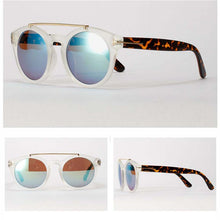 Womens Retro Dual Bridge Full Rim Sunglasses Metal Frame Eyeglasses Brand Designer GogglesSM6