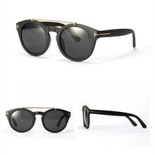 Womens Retro Dual Bridge Full Rim Sunglasses Metal Frame Eyeglasses Brand Designer GogglesSM6