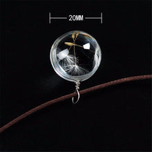 D elion Jewelry Crystal Glass Ball D elion Necklace Long Strip Leather Chain Pendant Necklaces For Women SM6