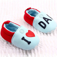 I Love MOM DAD Lovely Baby Girls Boy Shoes Round Toe Flats Soft Slippers Toddler Shoes New SM6