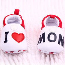 I Love MOM DAD Lovely Baby Girls Boy Shoes Round Toe Flats Soft Slippers Toddler Shoes New SM6