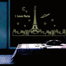 "I Love Paris" Wall Sticker Home Decoration Star And Plane Living Room Removable Vinyl Decal SM6
