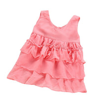 Infants Baby Girls Chiffon Tutu Ruffle Dress Princess Vest Dresses Clothes M-XXL SM6