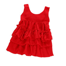Infants Baby Girls Chiffon Tutu Ruffle Dress Princess Vest Dresses Clothes M-XXL SM6