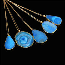 Irregular Colorful Amethyst Stone Charms Jewelry Collares bijoux piedras naturales Natural Stone Pendant Necklace SM6