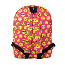 Kawaii Women Canvas Backpack Cute Smilies Print Large Capacity Student Bag Casual Shoulder Bag Girls Printing Mochila Sac A Dos SM6
