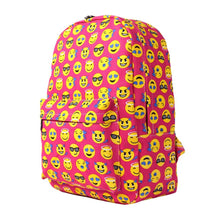 Kawaii Women Canvas Backpack Cute Smilies Print Large Capacity Student Bag Casual Shoulder Bag Girls Printing Mochila Sac A Dos SM6