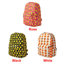Kawaii Women Canvas Backpack Cute Smilies Print Large Capacity Student Bag Casual Shoulder Bag Girls Printing Mochila Sac A Dos SM6