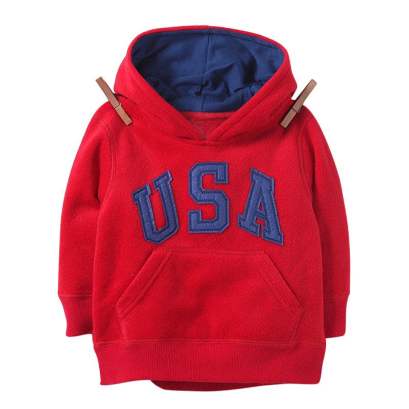 Kids Baby Boys Letter Printrd Hoodies Hooded Chunky Sweatshirt S Coat 2-6Y SM6
