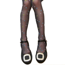 Kids Girl Candy-Colored Silk Stockings Velvet Transparent Pantyhose Tights for Baby Girls 5-9Years SM6