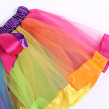 Kids Girl Rainbow Tutu Ballet Dance Skirts Party Tulle Skirt Costume SM6