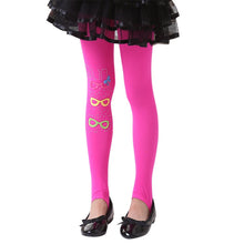 Kids Girls Eyeglasses Pattern Tights Stretch Pantyhose Baby Stockings 2-7Y SM6
