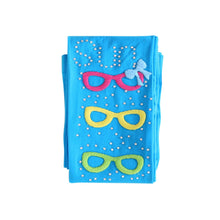 Kids Girls Eyeglasses Pattern Tights Stretch Pantyhose Baby Stockings 2-7Y SM6