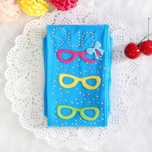 Kids Girls Eyeglasses Pattern Tights Stretch Pantyhose Baby Stockings 2-7Y SM6