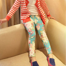 Kids Leggings For Girls New Girl Floral Skinny Pencil Pants Children Pants 100% Cotton SM6