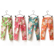 Kids Leggings For Girls New Girl Floral Skinny Pencil Pants Children Pants 100% Cotton SM6