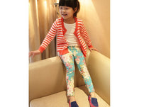 Kids Leggings For Girls New Girl Floral Skinny Pencil Pants Children Pants 100% Cotton SM6