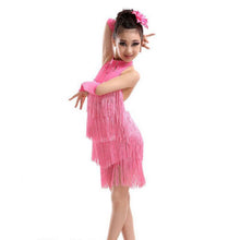 Kids Tasseled Ballroom Latin Salsa Dancewear Girls Party Dance Costume DressSM6