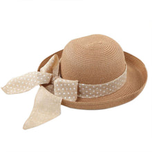 Korea Women Big Bowknot Straw Hat Travel Panama Cap Beach Hat Fedora UV Hats SM6
