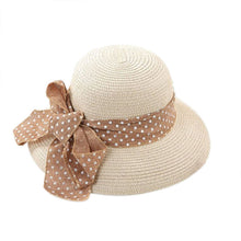 Korea Women Big Bowknot Straw Hat Travel Panama Cap Beach Hat Fedora UV Hats SM6