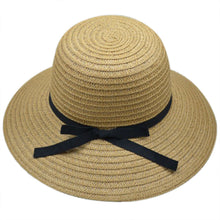 Korea Women Bowknot Large Brim Straw UA Protection Dome Hat Panama Cap Beach Hat SM6