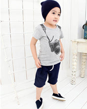 Korean Cotton Printing Kids Boys T-shirt Children's Cartoon Camera Children Outwear T-shirts Tops 2-6Years SM6