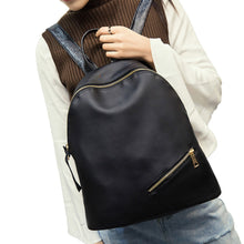 Korean Men Women Nylon Backpack Zipper Closure Large Capacity Solid Ruchsack Travel Student School Bag Black Laptop Bag SM6