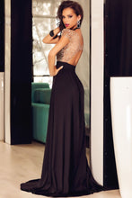 Lace Stitching Backless Top Elegant Long Party Dresses Floor Length Formal Dress High Slit Side Dress For Party Evening SM6