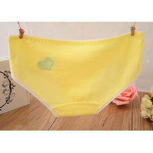 Ladies Cute Heart Shaped Panties Lovely Sexy Hollow Out Pink Underwear Women Low Waist Panties Cotton Briefs PY3 SM6